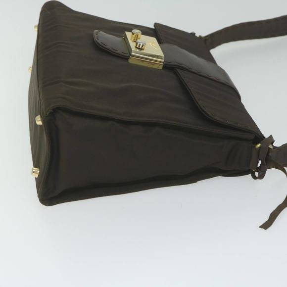 PRADA Shoulder Bag Nylon Brown Auth ac2574 - Picture 3 of 16